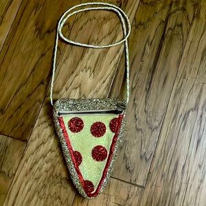 Crewcuts NWT Slice of Pizza glitter crossbody kids novelty purse